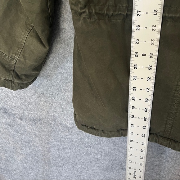 ABERCROMBIE & FITCH Women’s Olive Green Sherpa Lined Parka Winter Coat Size M - Picture 5 of 16